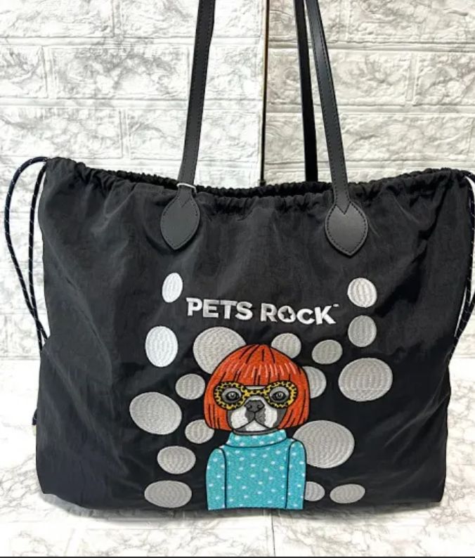 PETS ROCK コミックトートスポッツBLACK - メルカリ