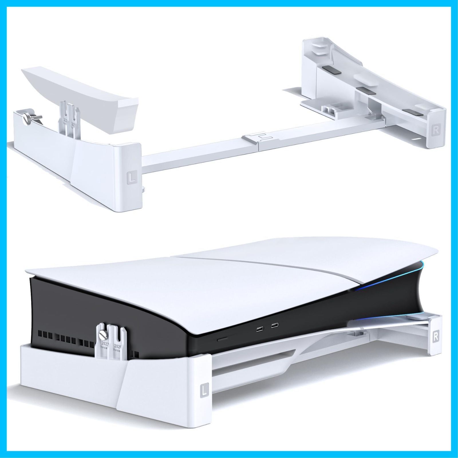 【送料無料】【PS5/PS5 Slim対応 PS5 Pro非対応】PS5 Slim 横置きスタンド 放熱改善 転倒防止 地震対策 傷付き防止 新型PS5スタンド PS5/PS5 スリム 通常版とデジタル版両対応 PS5周辺機器