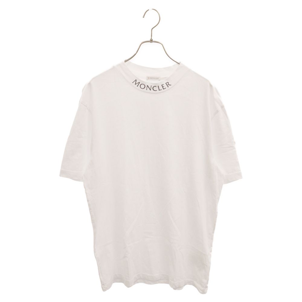 MONCLER (モンクレール) ネックロゴ プリント 半袖Tシャツ カットソー ホワイト H20918C00040 8390T - メルカリ