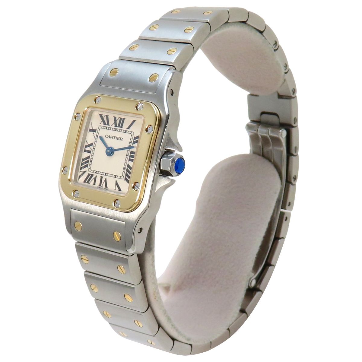 カルティエ サントスガルベ SM W20012C4 YG/SS クオーツ 腕時計 オフ  