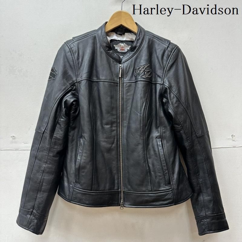 Harley-Davidson ハーレーダビッドソン ジャケット、上着 レザージャケット ラインストーン ロゴ レザー ジャケット シングル ライダース 97049-11VW