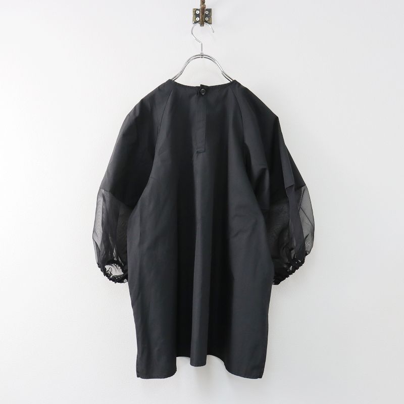 エラ ELLA 美品 オーガンジーバルーンブラウス F/ブラック トップス エラ ELLA 美品 オーガンジーバルーンブラウス F/ブラック トップス