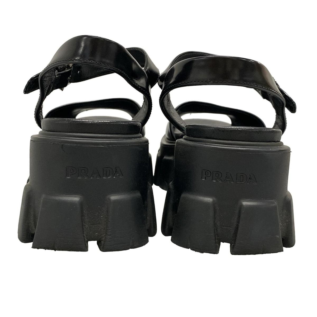 プラダ　サンダル　PRADA 37 PRADA(プラダ) サンダル 37 レディース モノリス ブラッシュド