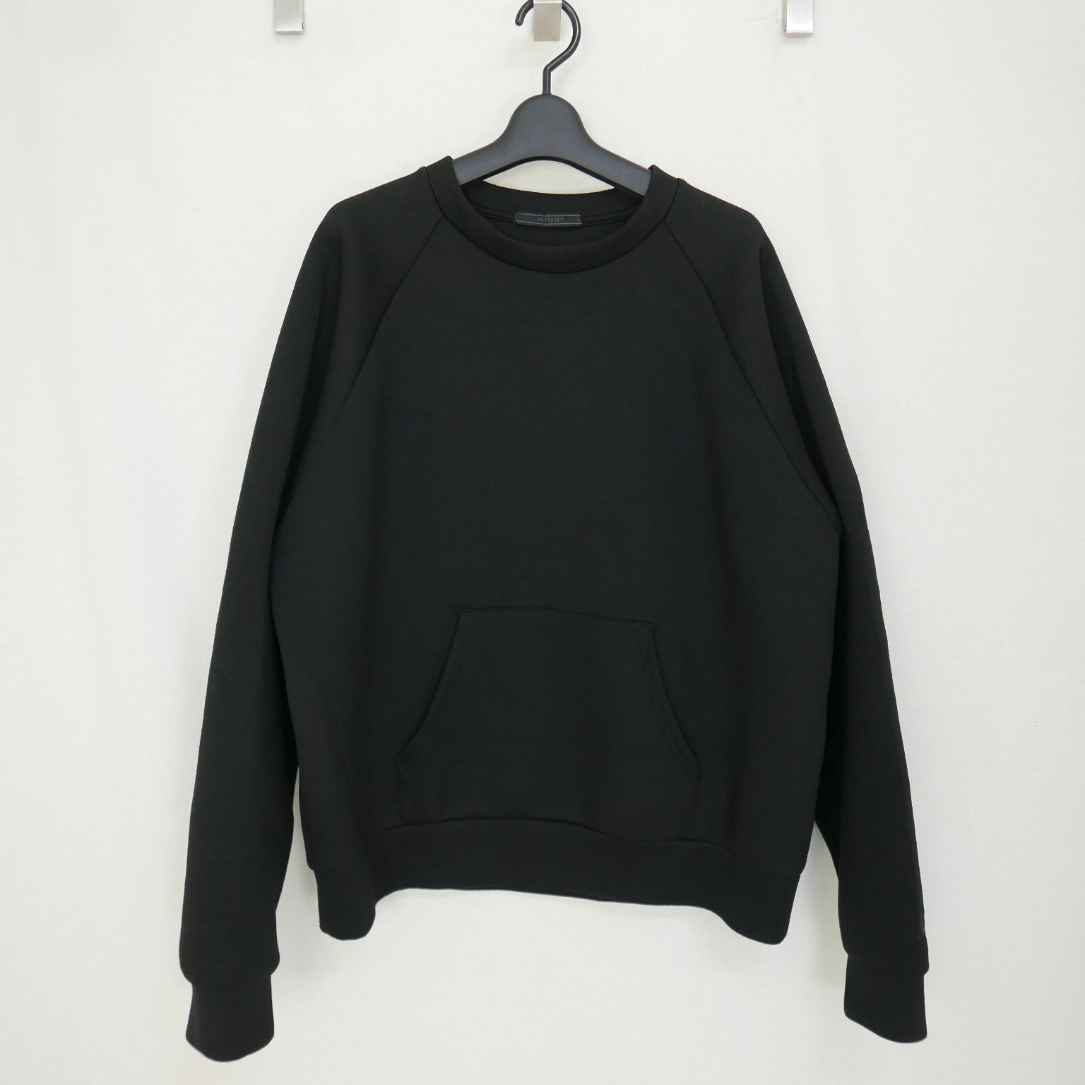 21AW SOPHNET. ソフネット TECH KNIT CREWNECK TOP メンズ トップス クルーネック スウェット 無地BLACK L SOPH-212064