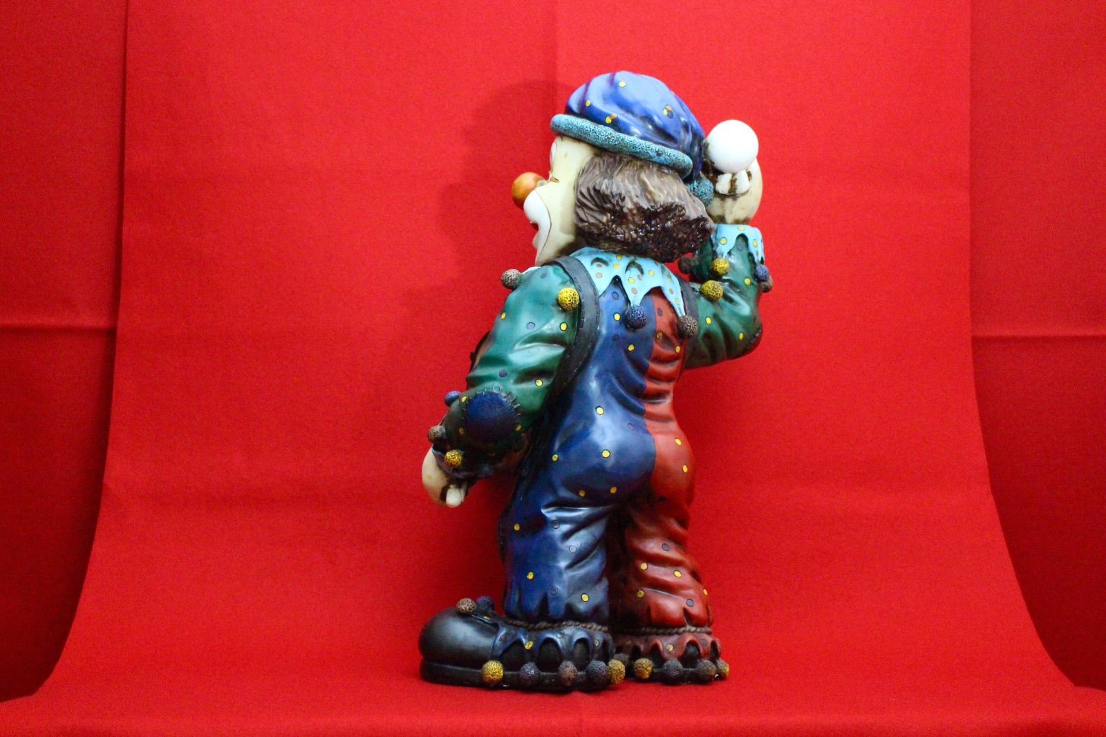 イタリア雑貨・ピエロコレクション【お茶目なピエロ　特大サイズ　ドラム】 イタリア雑貨・ピエロコレクション【お茶目なピエロ 特大サイズ ドラム