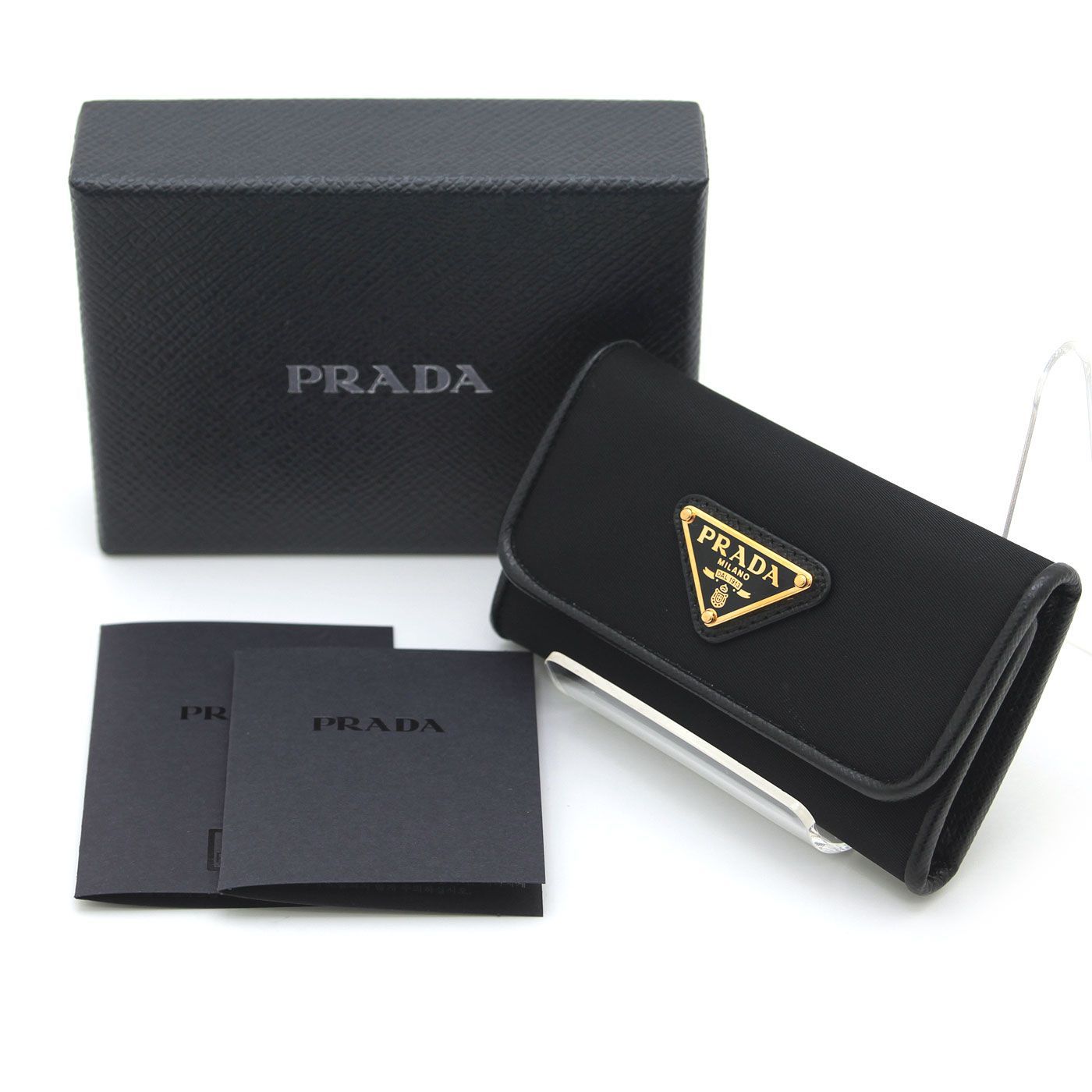 ほぼ未使用 】プラダ PRADA キーケース 6連 テスート ナイロン
