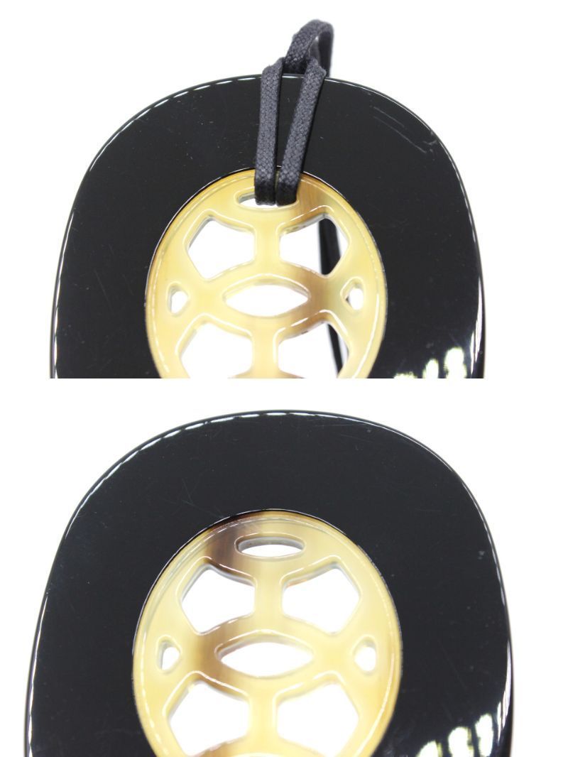 エルメス バッファローホーン ラッカー リフトGM ペンダント