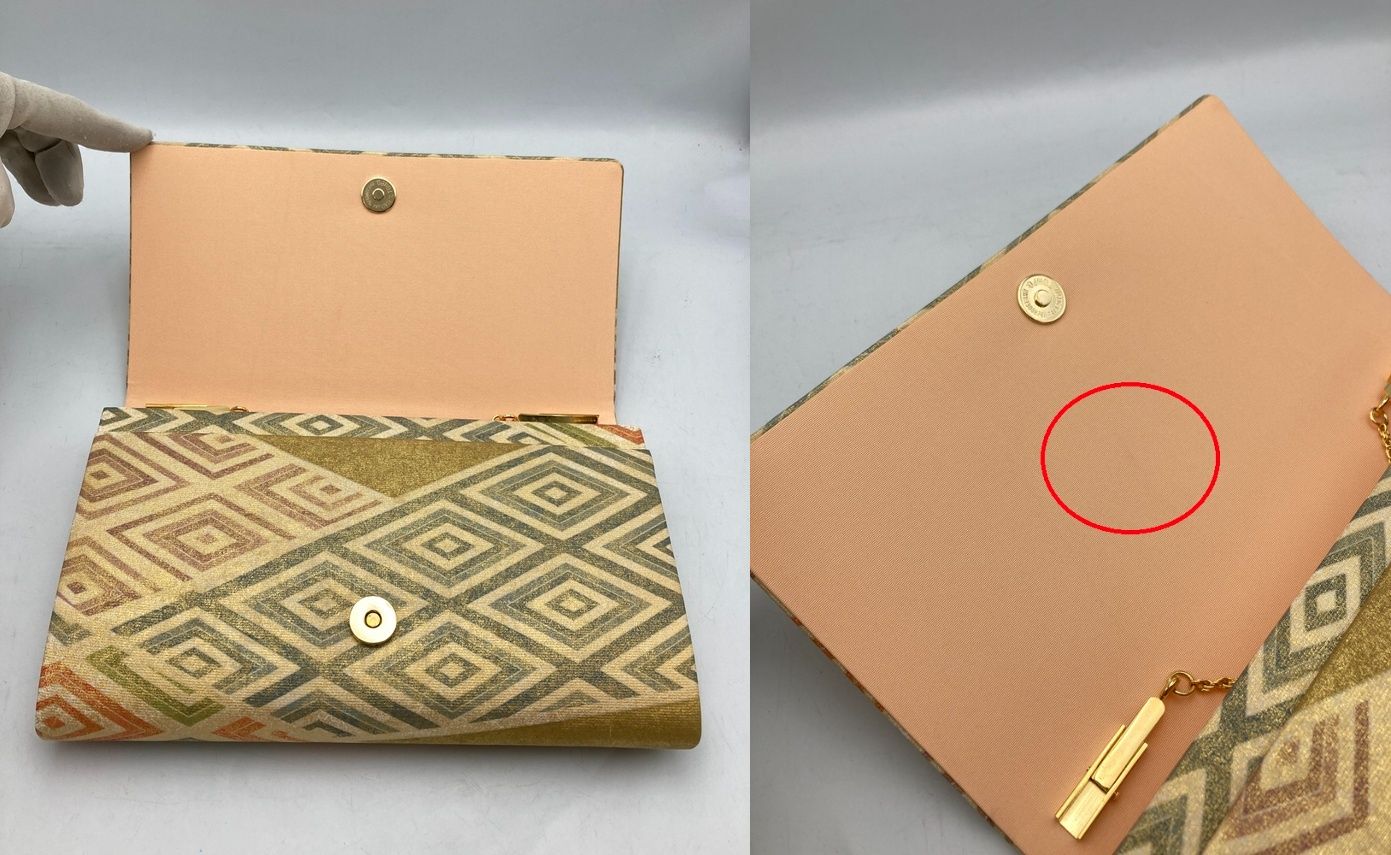 友禅 新綾箔 露錦 和装バッグ ハンドバッグ 中古 D4 友禅 新綾箔 露錦 和装バッグ ハンドバッグ 中古 D4 - メルカリ