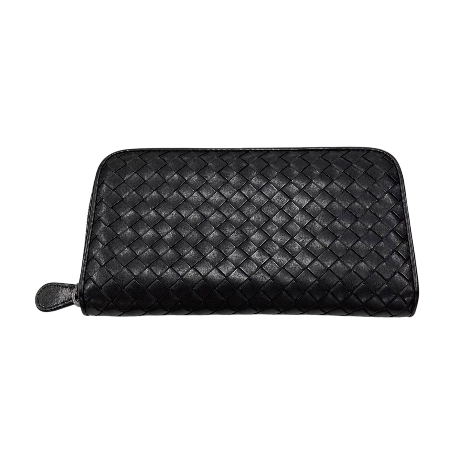 真贋判定済 BOTTEGA VENETA ボッテガヴェネタ イントレチャートラウンドジップ ブラウン ウォレット B0517W2X9V