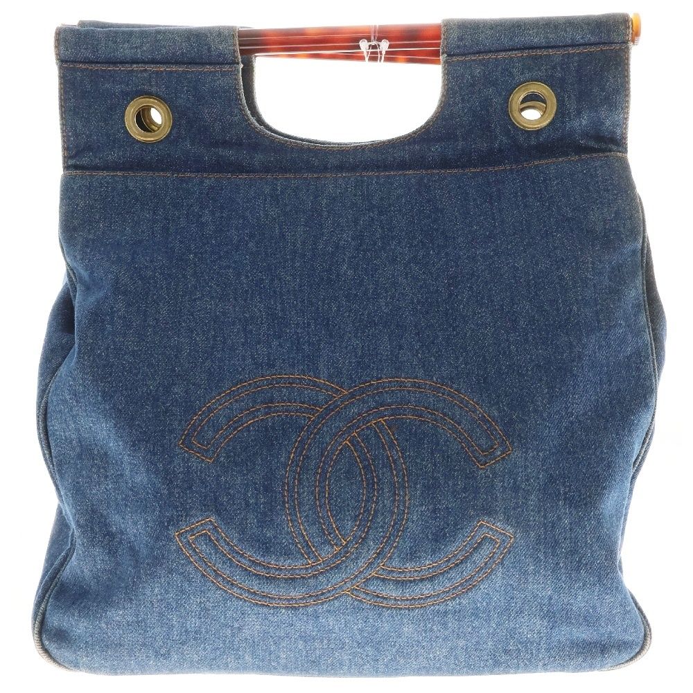 CHANEL (シャネル) ココマーク デニムトートバッグ ハンドバッグ