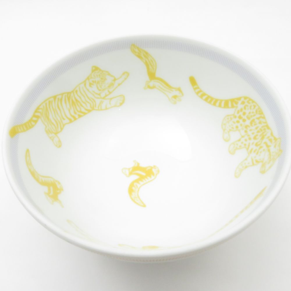HERMES - 美品 HERMES エルメス Petits felins プティフェラン シリアルプレート&amp;ボウル&amp;タンブラー 3点 セット 深皿 カップ 動物柄 テーブルウェア SU11880U2 HERMES - 美品 HERMES エルメス Petits felins プティフェラン