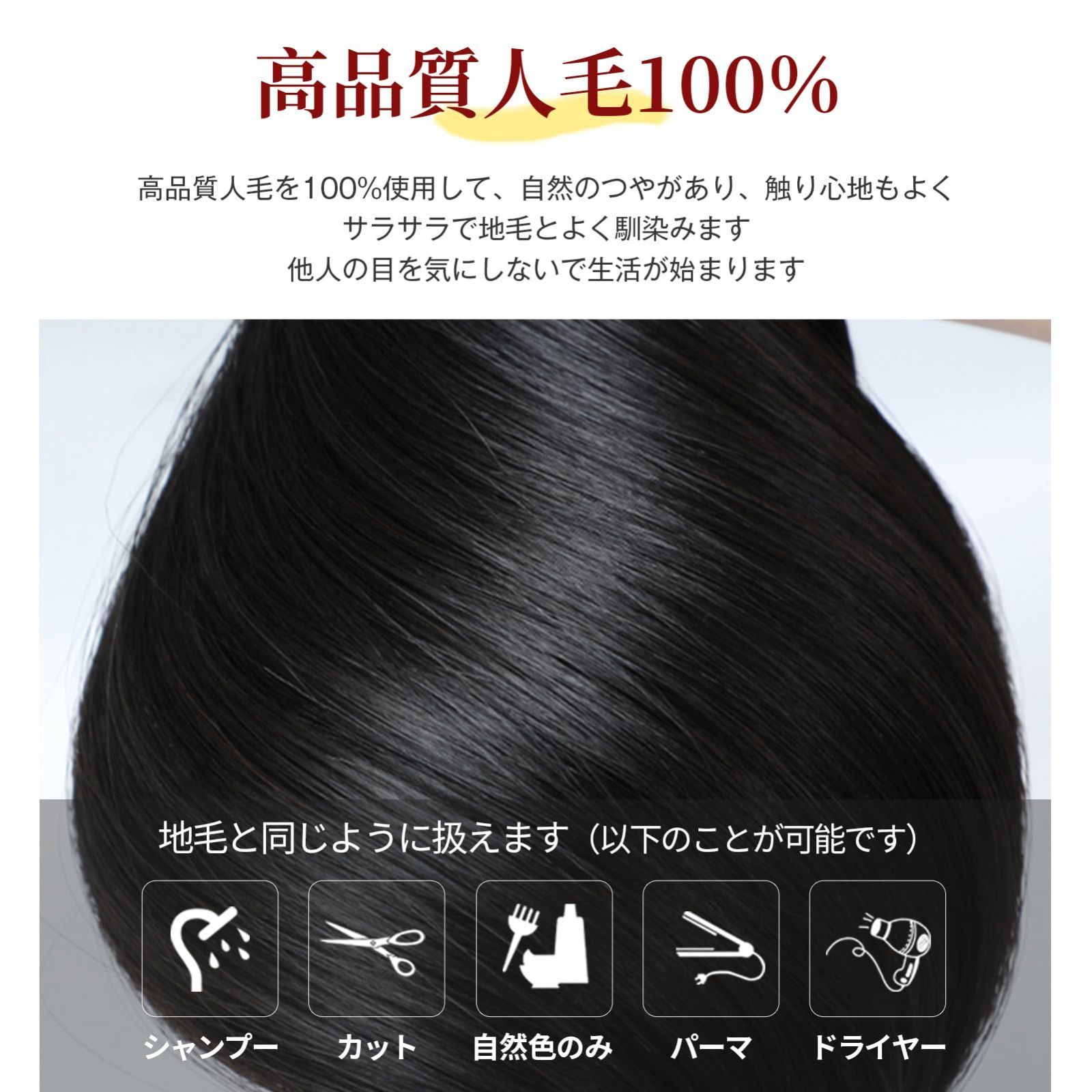 部分ウィッグ