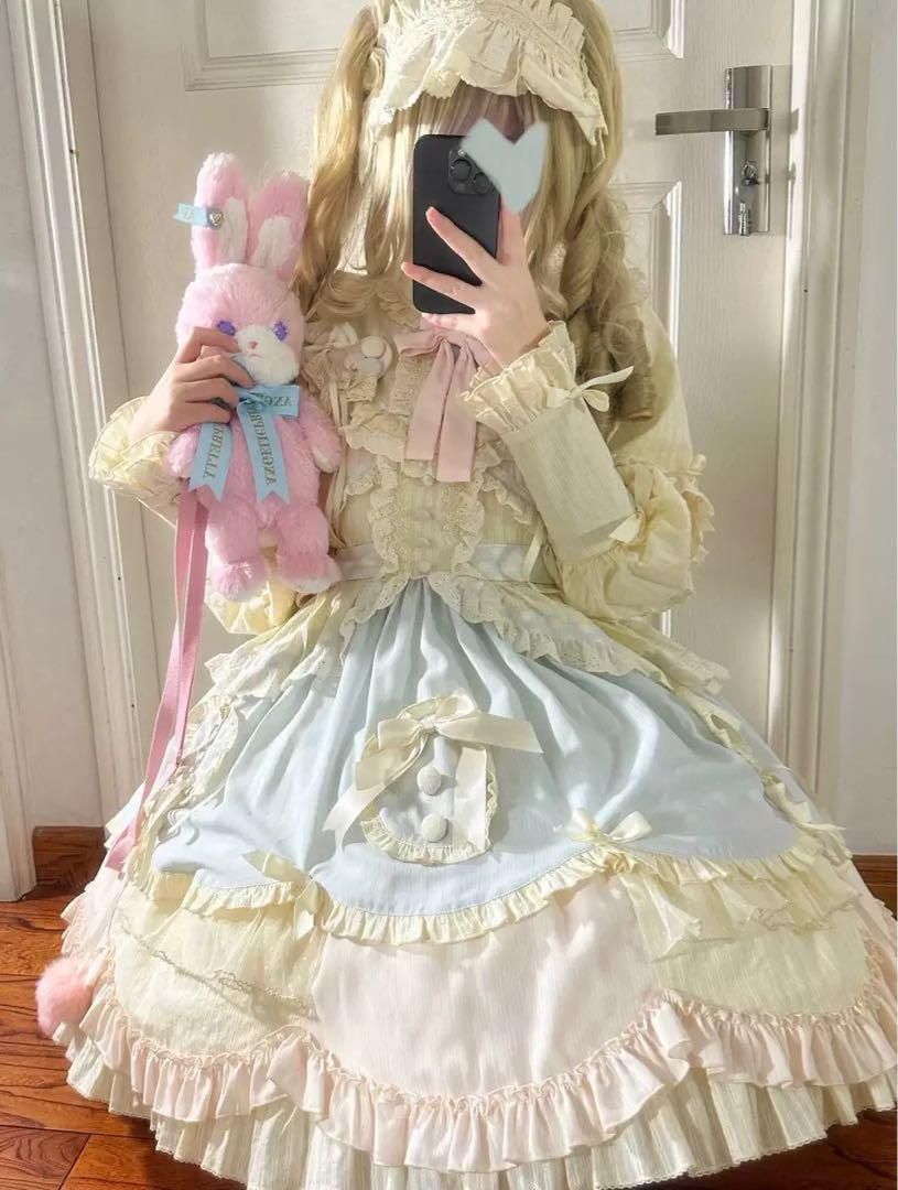 パステルカラーワンピース♪女子会にぴったりなロリータファッション！ 新品未使用パステルカラーワンピース♪女子会にぴったりな