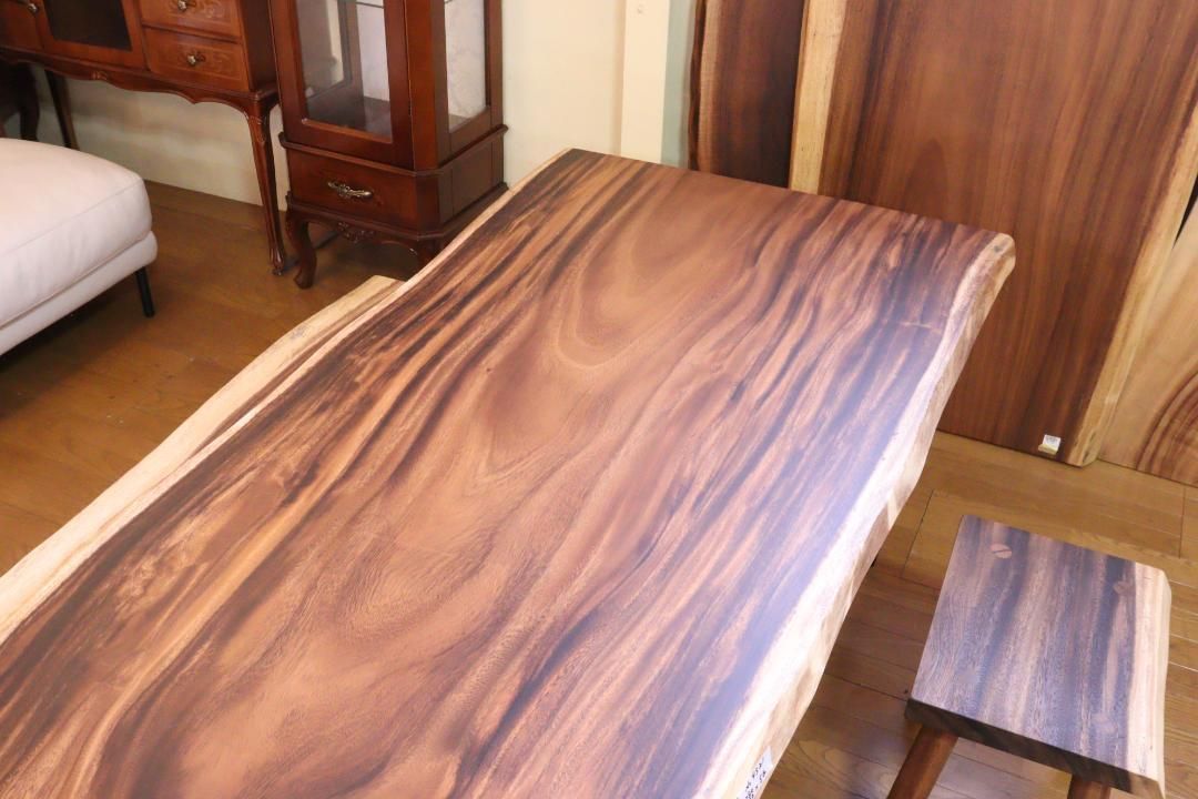 一枚板 テーブル ダイニングテーブル モンキーポッド 180cm 兼用