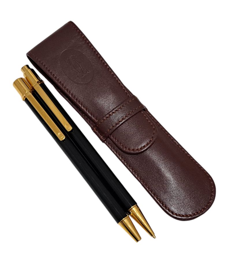Cartier must ボールペン ケース付き Cartier Must ボールペン シャーペン セットケース付き カルティエ