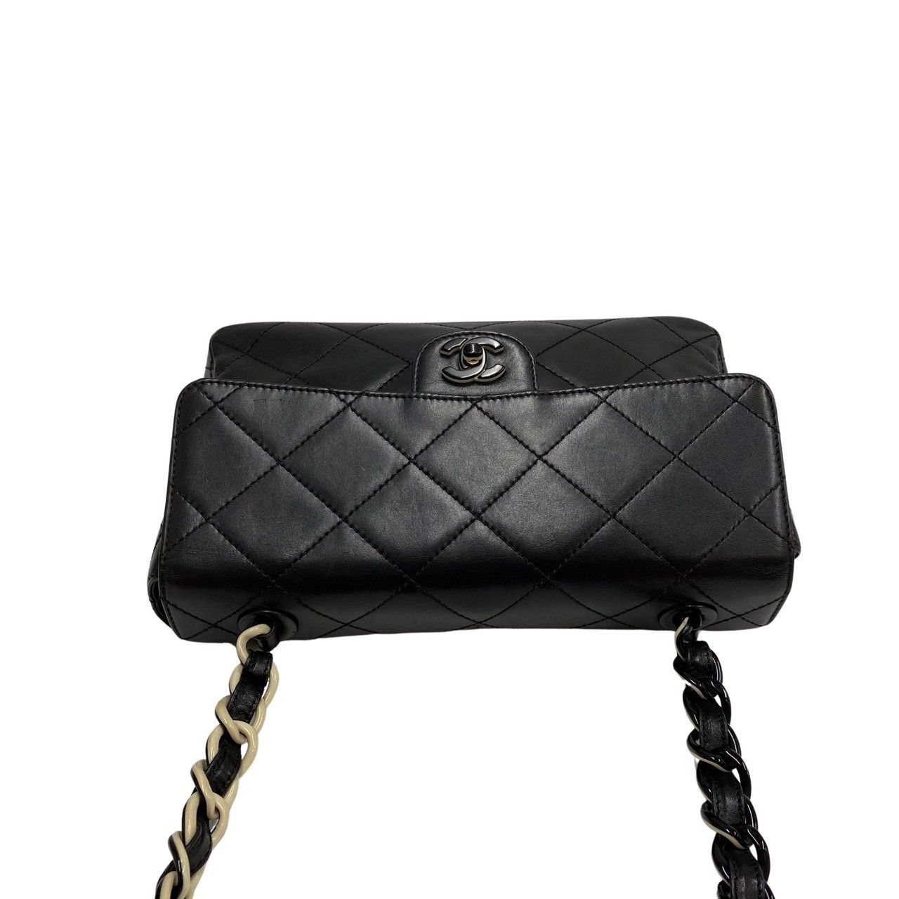 極美品 CHANEL マトラッセ ラム プラチェーン ショルダーバッグ シール 