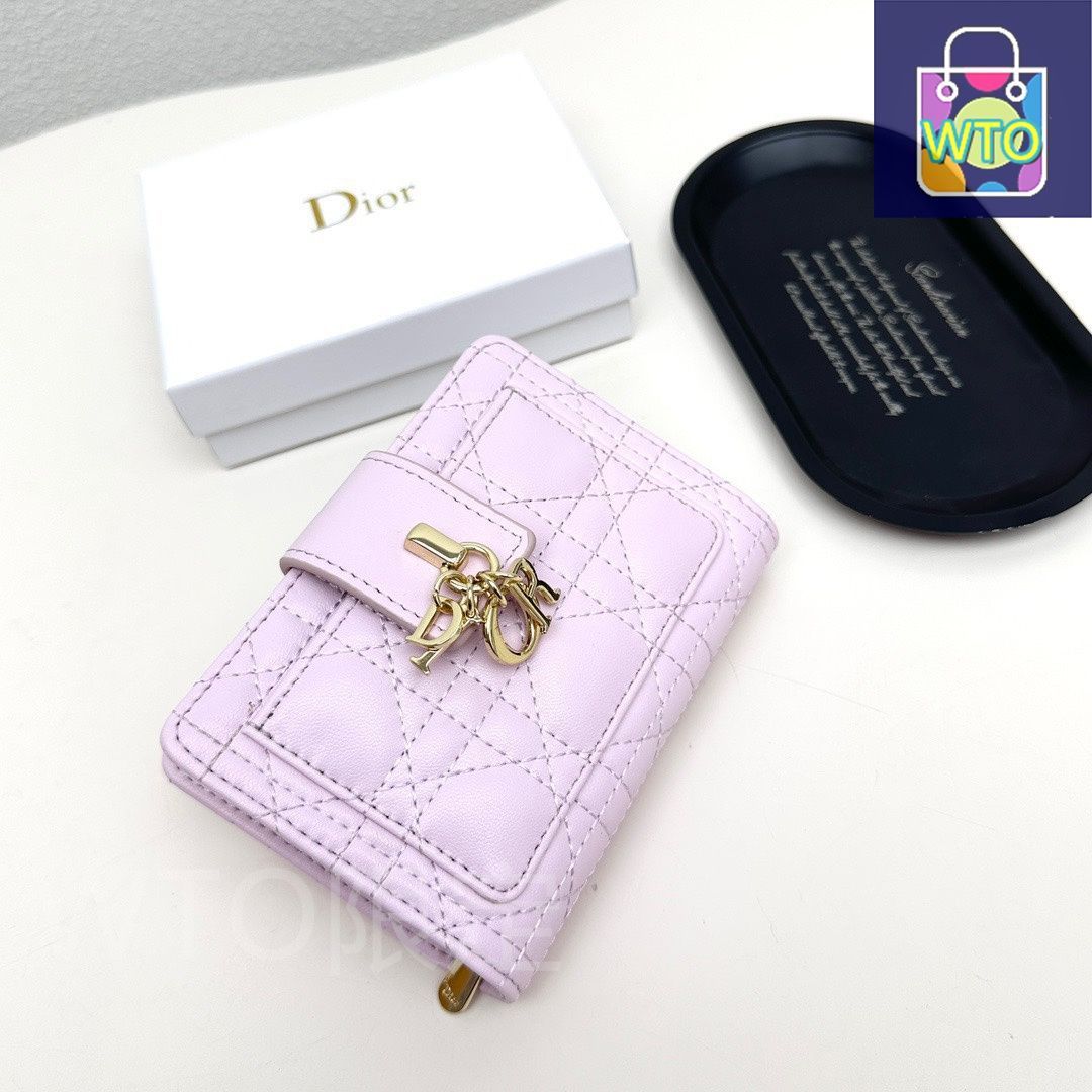 今日 Dior ディオール 最新人気多機能スモールウォレット 頭層小羊皮で仕上げ細かい作り内装充実-WTO輸入2