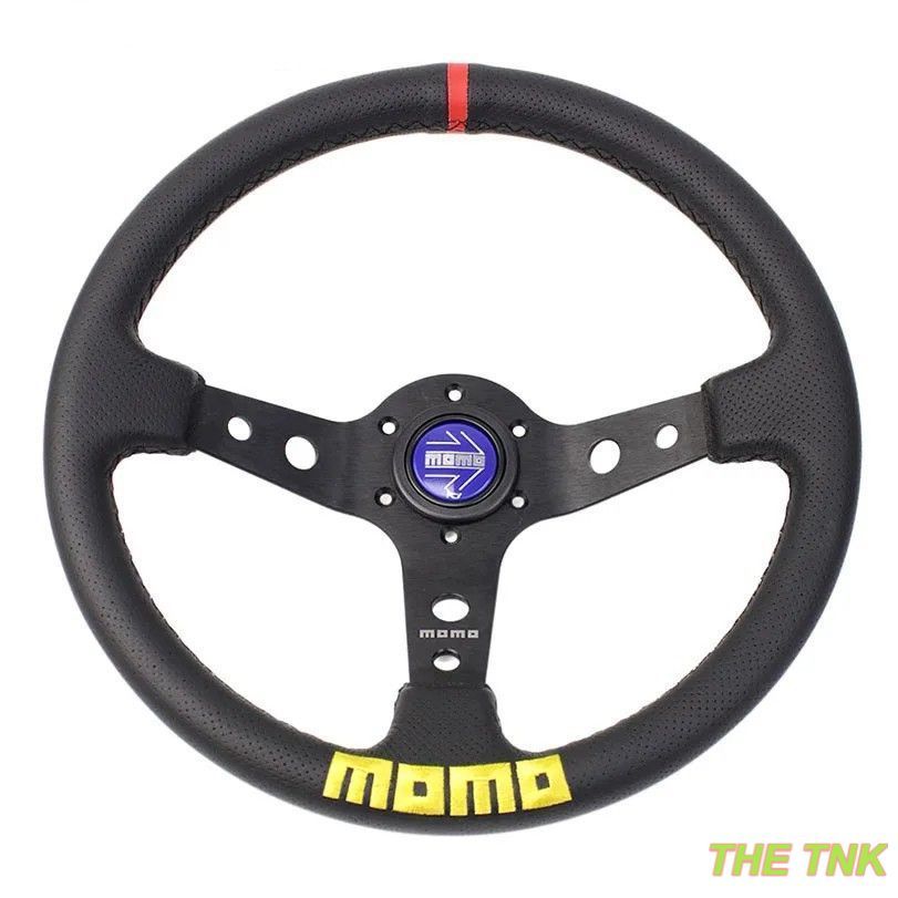 MOMO モモ ステアリング ハンドル本体 深い凹み 刺? 14インチ 350MM クイックレリース レース race カスタム 車 競技 ブルー