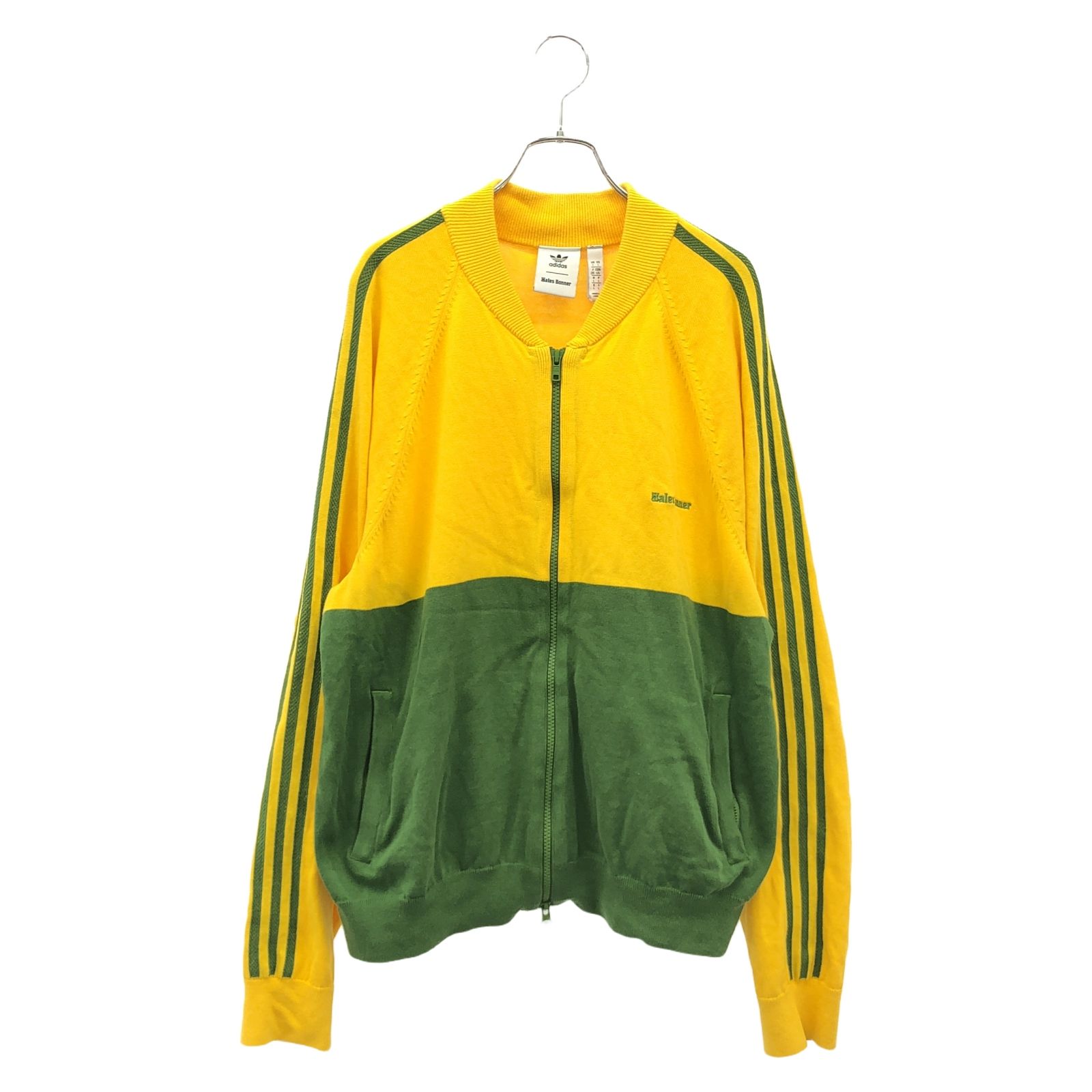 アディダス adidas その他ジャケット × adidas ジップアップ トップス イエロー グリーン イエロー コットン × adidas ジップアップ トップス イエロー グリーン メンズ Used B