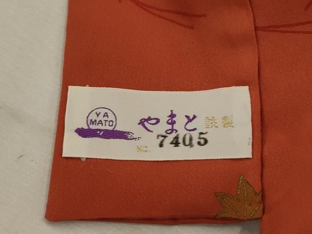 平和屋着物□長襦袢 無双仕立て 吹き寄せ文 金彩 やまと誂製
