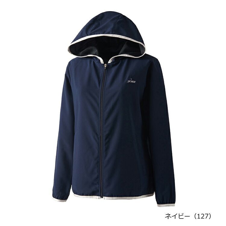 LLサイズのみ prince プリンス レディース ウィメンズ ウィンドジャケット 撥水 UVケア メカニカルストレッチタフタ 素材 ネイビー WS 5652 127 LL