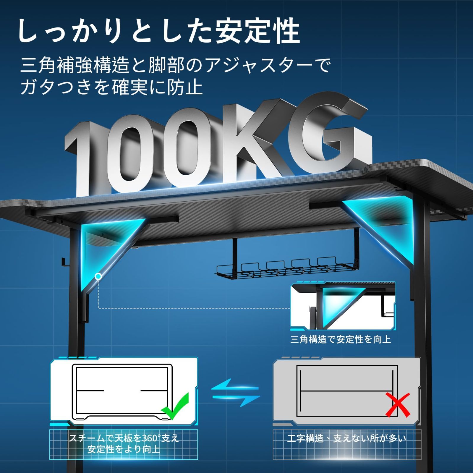 ゲーミングデスク パソコンデスク