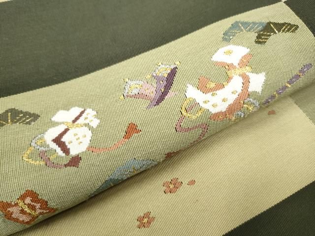 正絹 爪掻き本綴れ 袋帯 専用帯3413 ○高級 正絹 爪掻き本綴れ