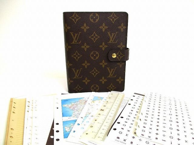 ルイヴィトン LOUIS VUITTON モノグラム アジェンダ MM 手帳カバー システム手帳 メンズ レディース