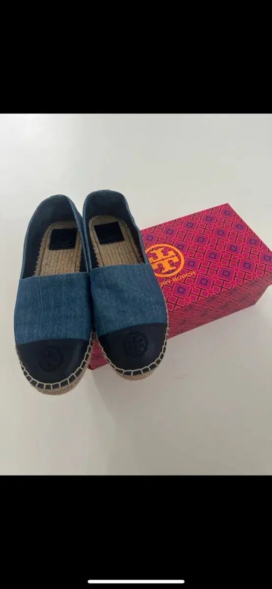 美品　トリーバーチ エスパドリーユ　デニム TORY BURCH トリーバーチ シューズ ロゴ デニム エスパドリーユ