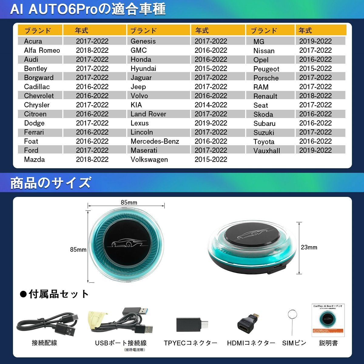 カーナビ CarPlay AI Box カーナビ ミラーリング Android Auto android 13.0モデル ディスプレイオーディオ Youtube  Netflix Amazon Primeなど エムズキャスト - メルカリ