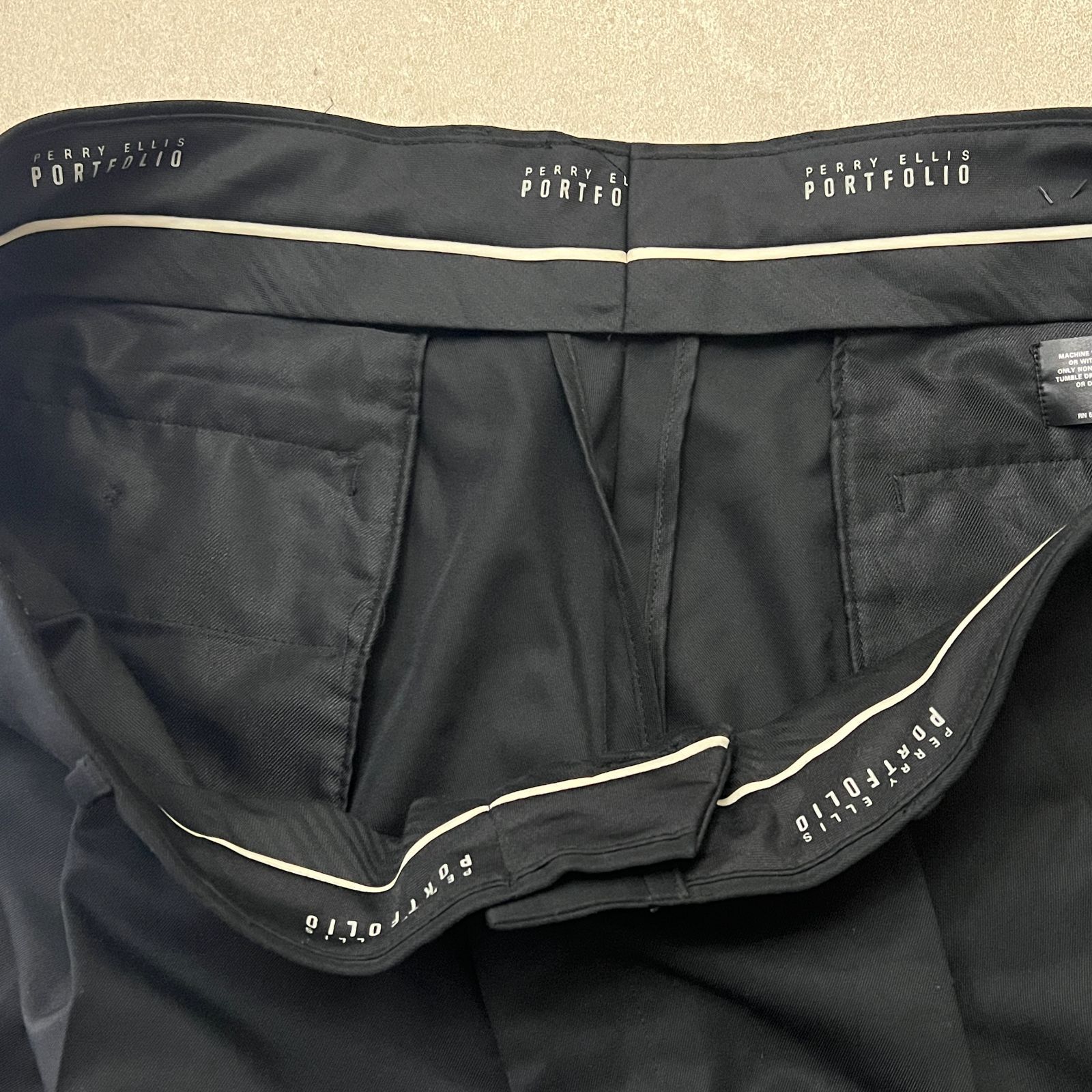 00s PERRY ELLIS ワイドスラックス 黒 サイズ38×32 - メルカリ