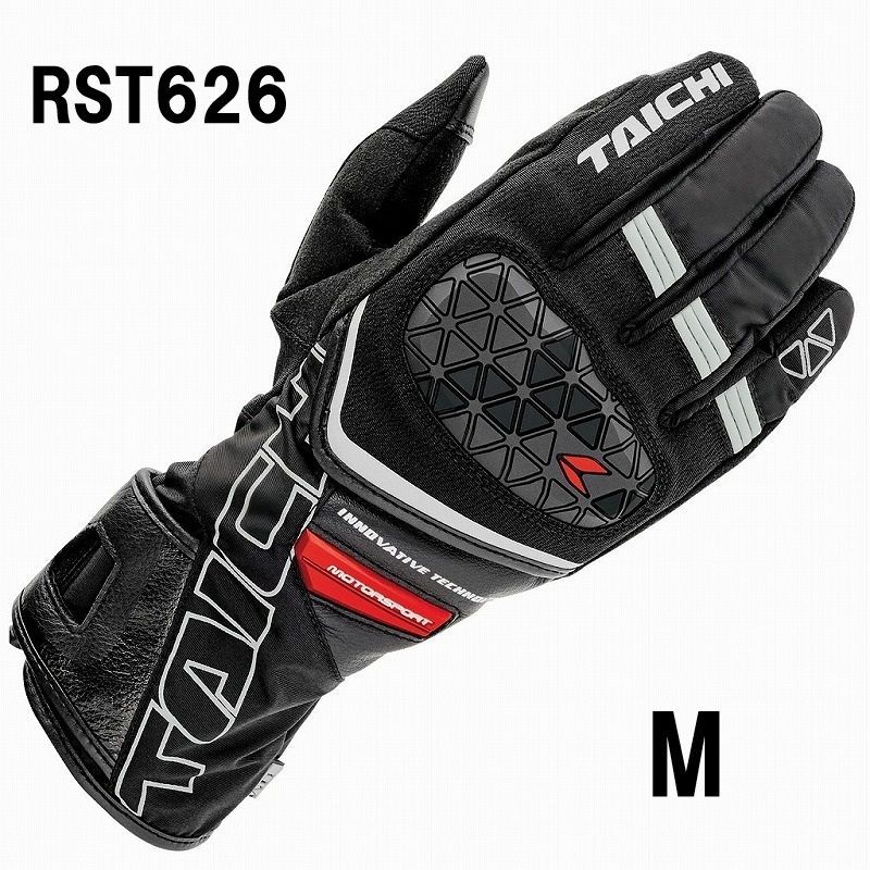 RSタイチ RST626 ソニック ウインターグローブ BLACK RED Mサイズ