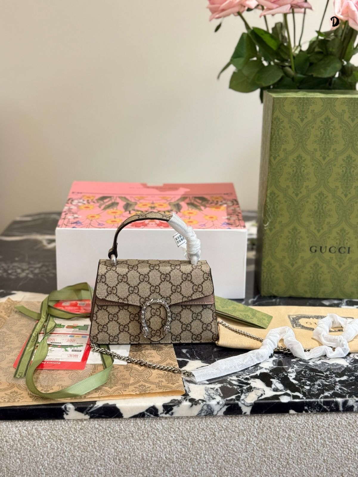 GUCCI(グッチ)正規品/関税送料込み GG Dionysus Handbag セール】グッチ☆ディオニュソス GG デニム バッグ S☆400249