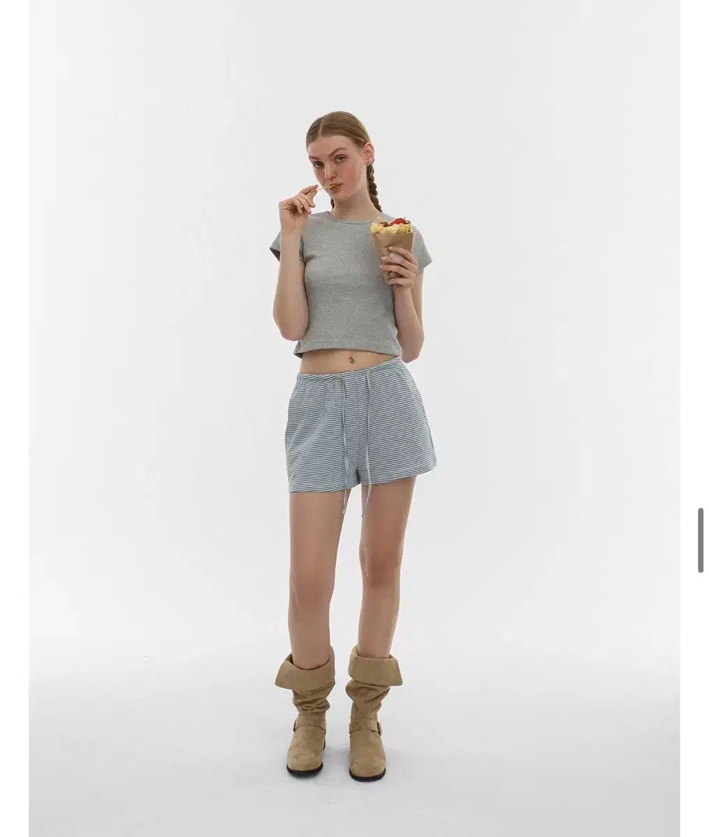 BLACKUP ブラックアップ サマー ストライプ ホルターナッシュ ワイドパンツ ショーツセット