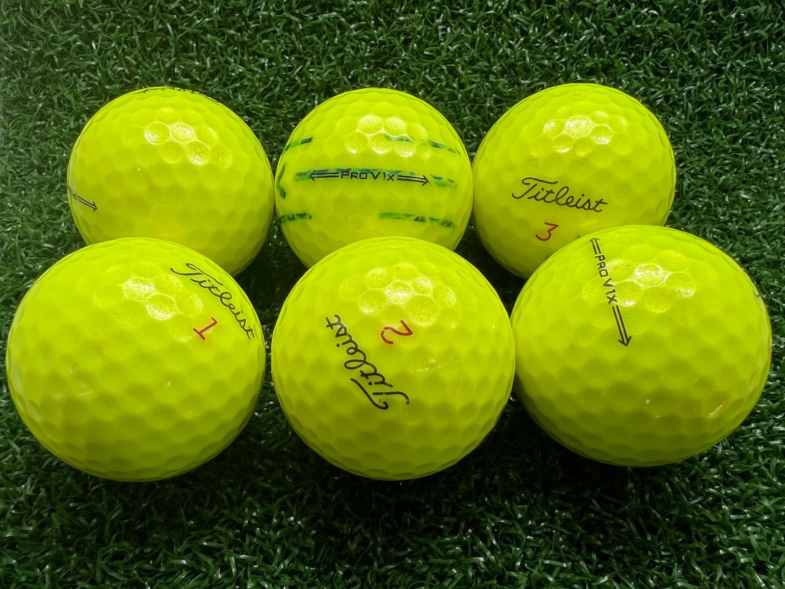 ○手数料無料!! Titleist PROV1X 黄 年式混合 ロストボール 24球 zppsu