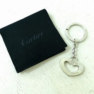 Cartier シルバー キーホルダー 美品 CARTIER カルティエ パンサーモチーフ キーホルダー