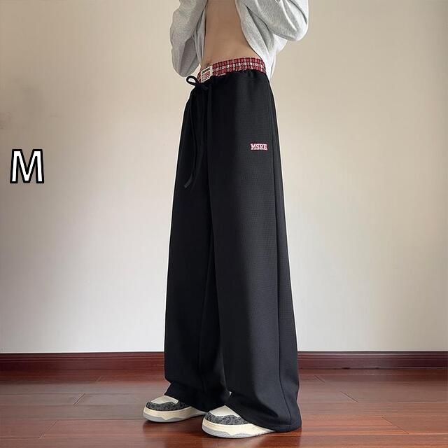 [M]秋冬 メンズ  服 シンプル ファッション オシャレ 大人 かっこいい 大きいサイズ ストリート 紳士服 チェック柄 スウェットパンツ 秋冬 アメリカン カジュアル パンツ ストレート レッグ