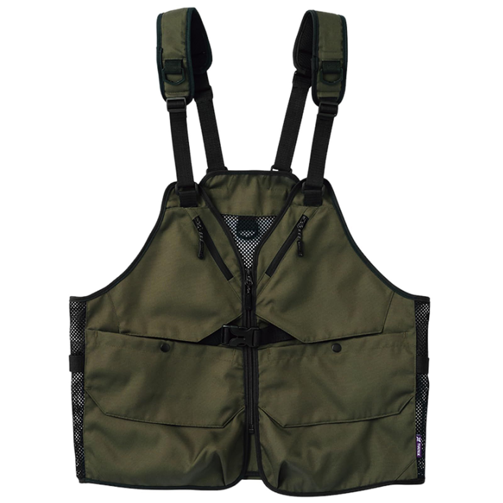 Color カーキ_Size 3L EVERSOUL キャンプ アウトドア メンズ ベスト 夏 フェス フィッシングベスト ガーデニング カメラマン 多ポケット アーミーベスト 着るカバン メッシュ カーキ 3Lサイズ