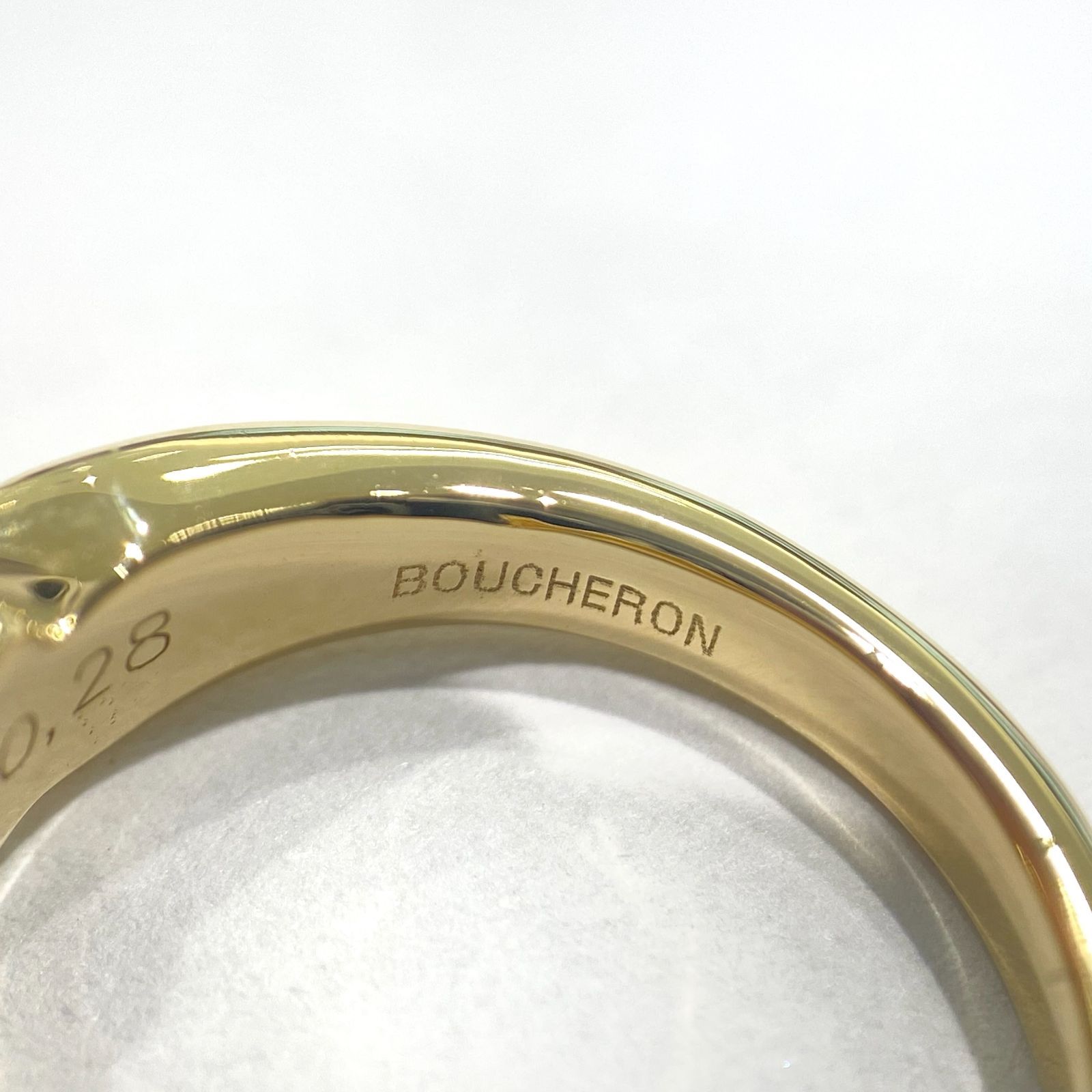 人気🌟BOUCHERON ブシュロン K18 イエローゴールド ダイヤモンド 0.28ct リング 指輪 ジュエリー Y