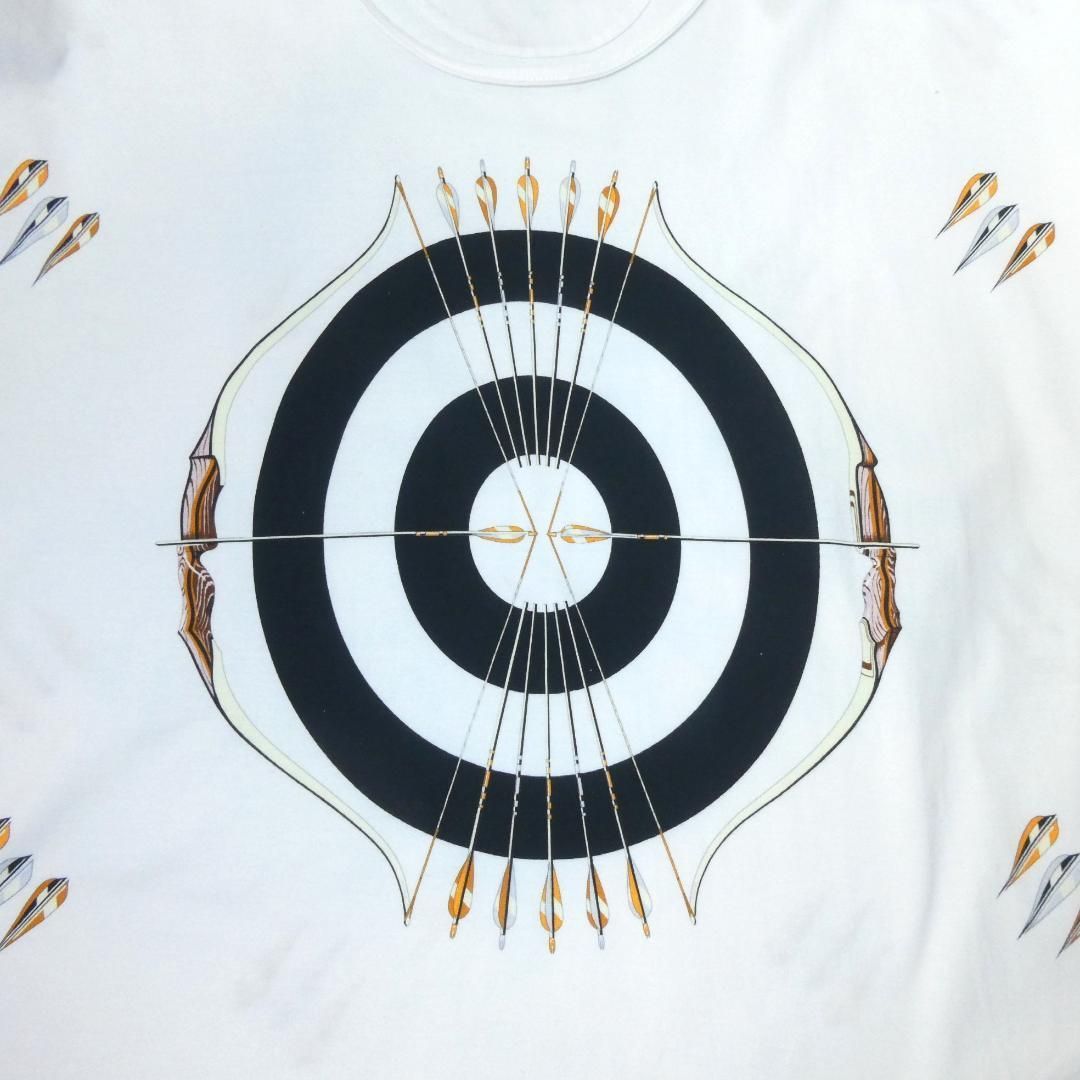 HERMES - 美品 HERMES 的 羽根 矢 プリント 半袖 Tシャツ カットソー HERMES エルメス Tシャツ カットソー 的 羽根 矢 プリント クルー