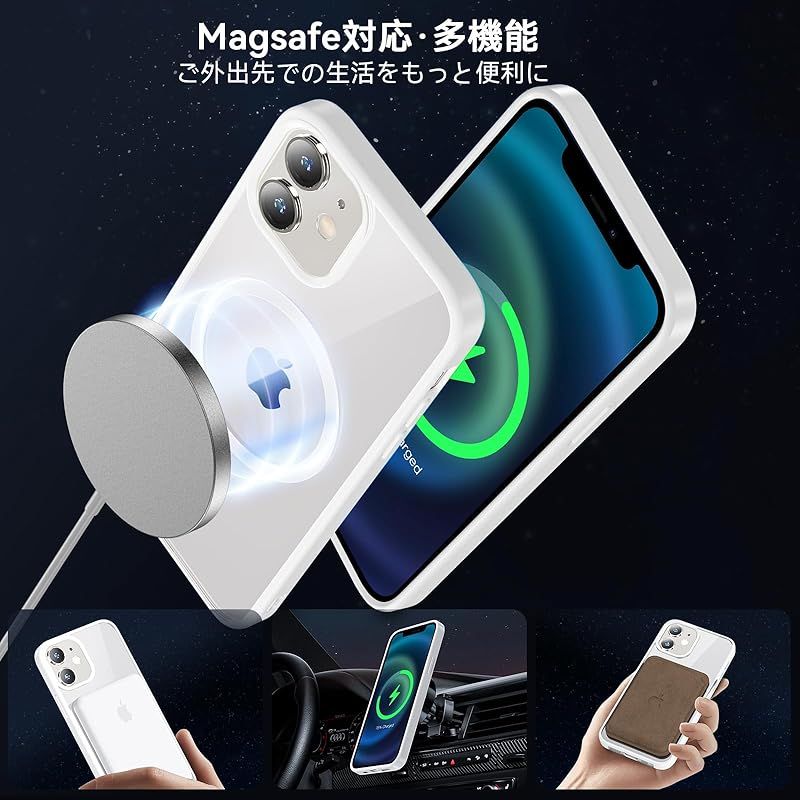 OWKEY iPhone 12 mini ケース 【ガラスフィルム付き・MagSafe対応