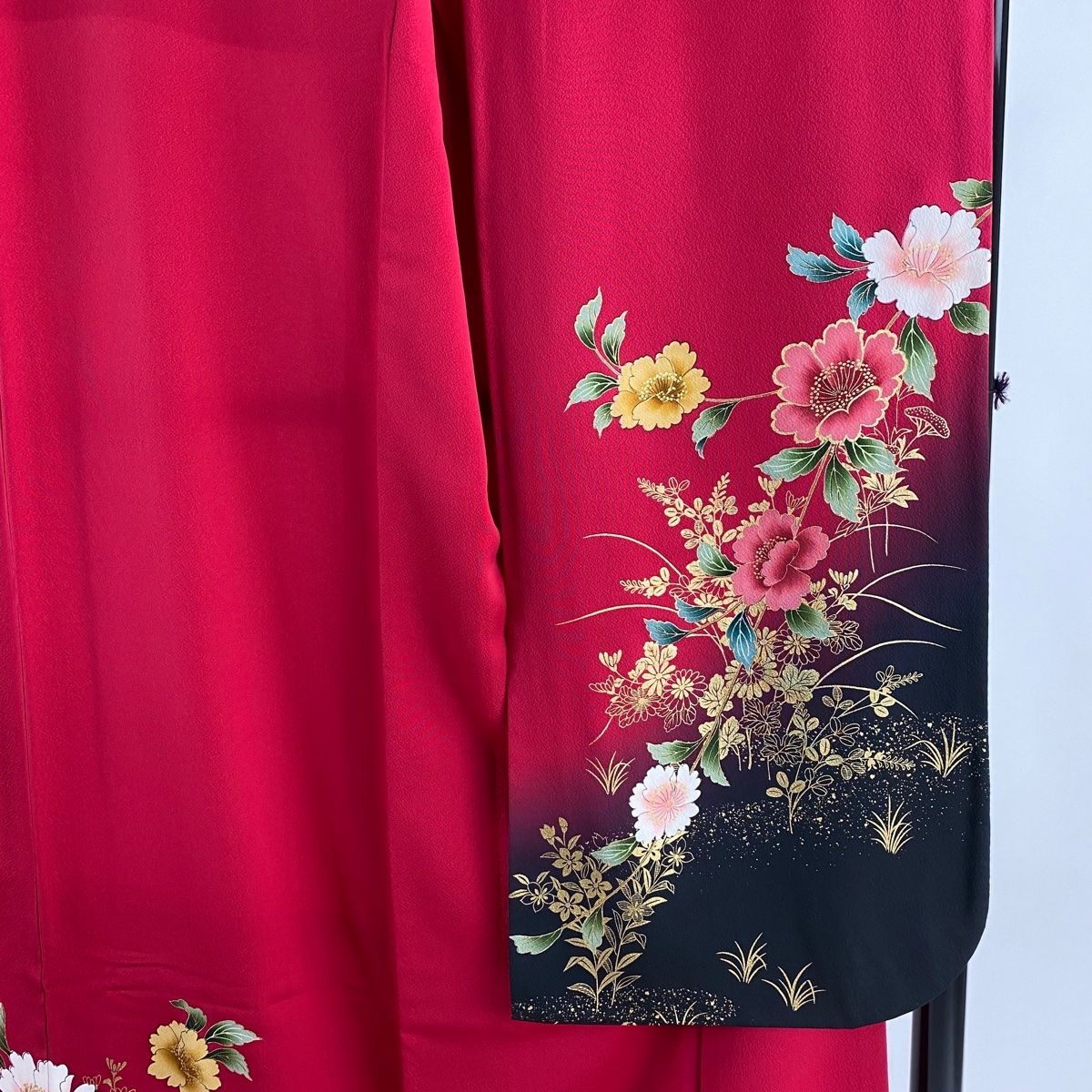 金彩 正絹 振袖 フルセット花魁風