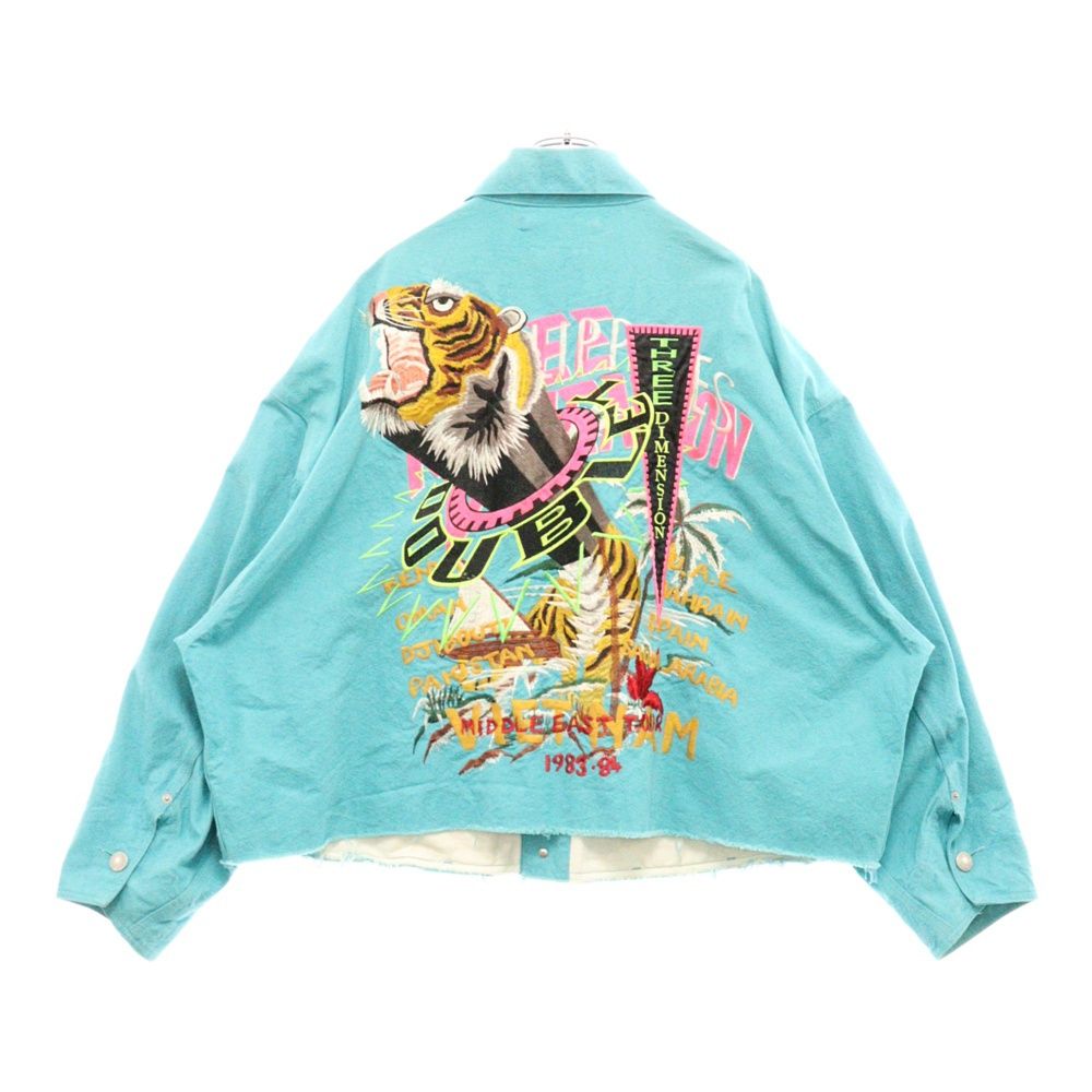 ジャケット・アウター doublet KHAOS Narrenschiff:【8月8日発売】doubletのカオス刺繍スエードJK