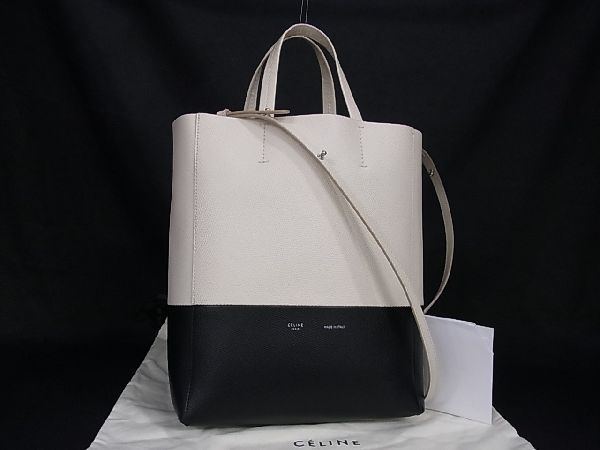 □極美品□ CELINE セリーヌ バーティカルカバ スモール レザー 2WAY