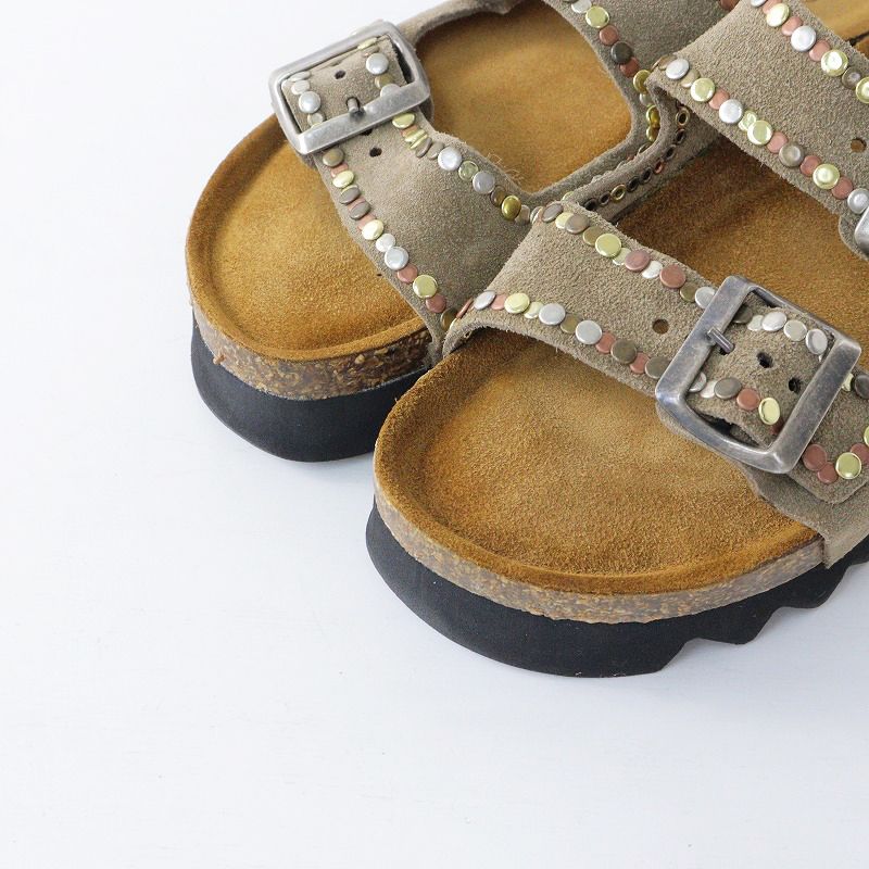 【POST＆CO】 2BELT SANDALS WITH STUDS サンダル POST＆CO】 2BELT SANDALS WITH STUDS サンダル