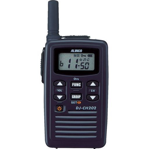 ALINCO特定小電力トランシーバーDJ-CH202S(ショートアンテナ)ブラック