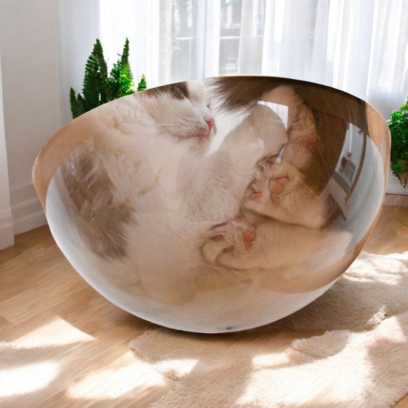 猫塔猫塔天然木材で造られた宇宙船のヘンプストリングサポートネイルクリッパーとトイが付いた優れた安定性のあるペットハウス クライムが簡単で