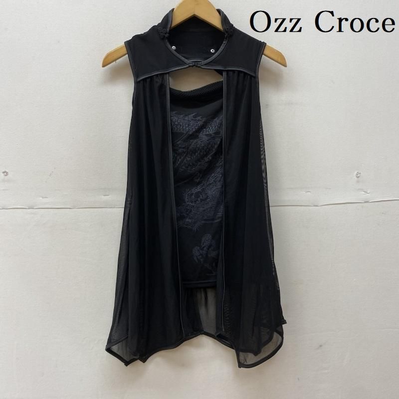 USED 古着 タンクトップ Ozz Croce ノースリーブ チャイナ 和柄 プリント 龍 ドラゴン オッズオン オッズクローチェ Ozz On -  メルカリ