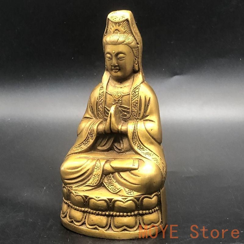 仏教美術 仏像 自在観音 小仏像 銅製 銅器 仏教美術 仏像 観音菩薩様 小仏像 銅製 銅器zw0829 - メルカリ