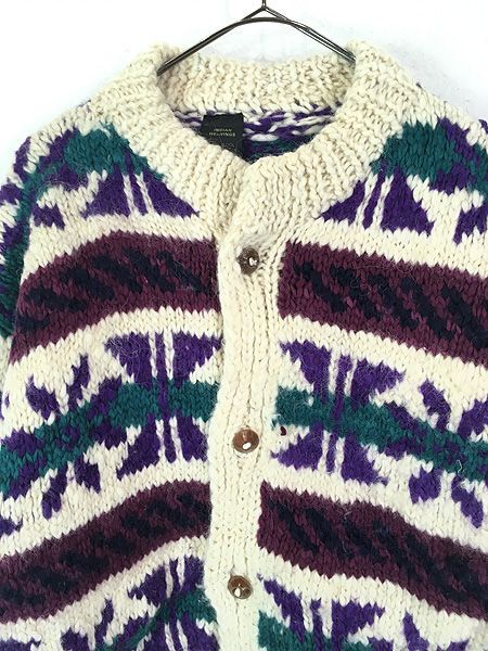 古着 90s エクアドル製 INDIAN WEAVINGS ネイティブ ボーダー ヘビー 